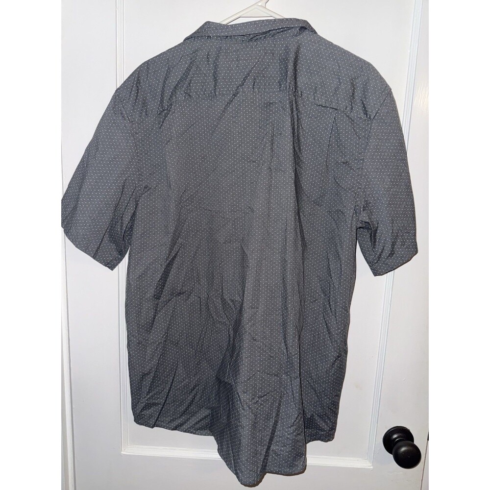 Old Navy Mens XL Gray Dots Short Sleeve Button Down Shirt - Picture 3 of 3